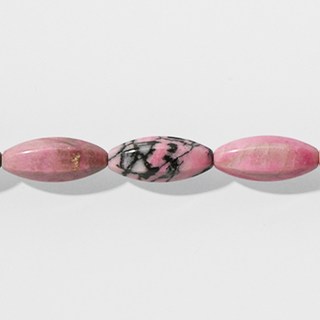 杰鴻 玫瑰石長型立體六面切角珠 10X30MM DIY手工藝寶石材料, 1個