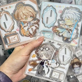 臺灣出貨 第五人格週邊亞克力雙插囚徒先知入殮師桌麵擺件送朋友閨蜜禮物, 作曲家+約瑟夫,8cm【雙插無背卡】