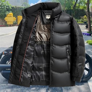 100%진짜 양가죽 빅사이즈 리얼가죽 덕다운 천연 루즈핏 남성 양가죽패딩 재킷 하이넥 키작은 데일리