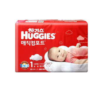 하기스 매직컴포트 NEW 밴드형 기저귀 남여공용, 1단계, 320매