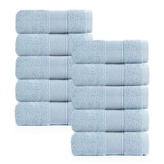 록신 호텔수건 타월 코면사 부드러운 540GSM 40수, 10개, 민트블루