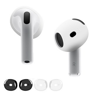 에어팟 4세대 이어팁 이어폰 이어캡 초슬림 커버, 화이트, 1개