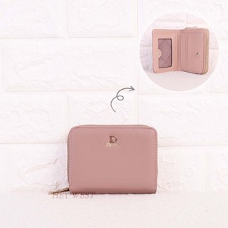 Derby 方塊拉鍊短夾 皮革素色短夾 卡片夾 60028