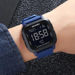 SKM 남여공용 스퀘어 고급우레탄밴드 패션 전자손목시계