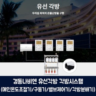경동나비엔 유선각방시스템 시스템각방 분배기4구세트 제어기 구동기 온도조절기, 1개
