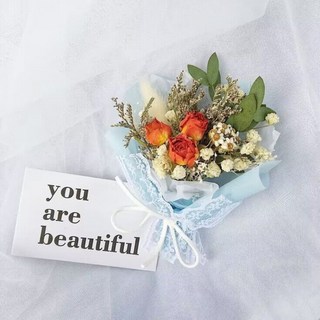 森林海 教師節花束 迷你乾燥花束 情人節禮物 畢業花束 畢業禮物 乾燥花 永生花束