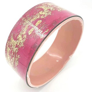 瑜伽辅助工具 健身器材 【高顔值設計】麂皮絨橡膠瑜伽輪初學者瑜伽圈後彎美背神器普拉提圈健身魔力圈女, 1個, 麂皮絨瑜伽輪-夢筆生花