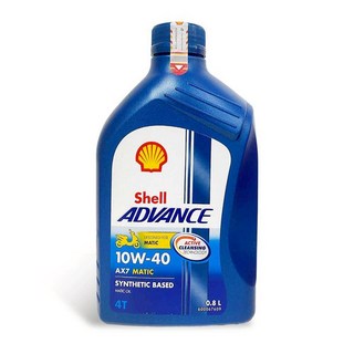 Shell ADVANCE AX7 速克達機油 10W-40，0.8L，引擎清潔保護，提升燃油效率, 1個, AX7 10W40 MB 0.8L