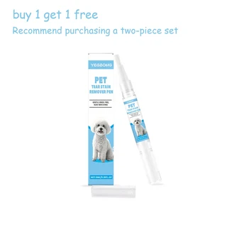 예곤펫케어 눈물 얼룩 제거 펜 (고양이 및 강아지) 위한 범 세척액, 02 2pcs