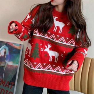 MYSEASON 女款圓領聖誕針織衫
