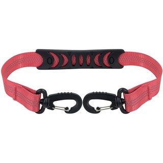 스키 하네스 스트랩 초보자 어깨 견인 로프 트레이닝 스노우보드 훈련 벨트, 1개, 스키화 손잡이 로즈레드 2개