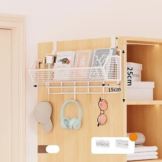 다층 옷장 측면 걸이형 가방 보관대 모자 후크 금속 소재 심플 스타일 무타공 설치 필요, 07 흰색 후크형 1단