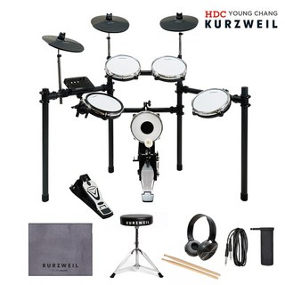 최신모델 영창 커즈와일 전자드럼 KED-STARTER 올메쉬 스타터 프로 + 의자 + 매트 + 헤드폰 + 스틱 포함 풀패키지, 1개
