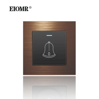 EIOMR 16A EU 벽 조명 스위치 콘센트 F2 시리즈 빨간색 알루미늄 패널 Usb 플러그 TV 컴퓨터 Rj45 소켓, 16 Doorbell