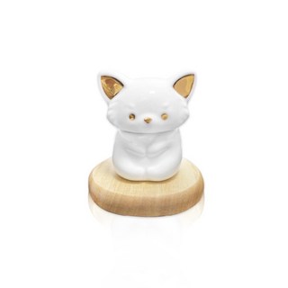 打坐小動物寵物骨灰罐 骨灰紀念 狗狗 貓咪 兔子 寵物骨灰罈 家中安放, 1個, 狗狗尖耳