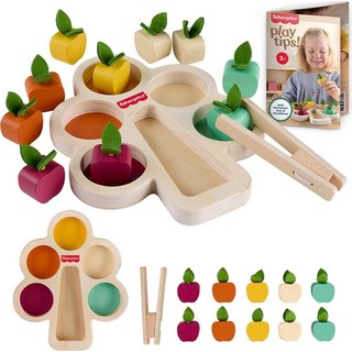 Fisher-Price 나무 몬테소리 장난감 분류 미국 사회 우수 인장 학습 활동 퍼즐 전문가 놀이 팁 3 미취학 [호환]