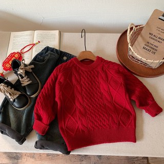 紅色針織毛衣