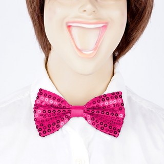 파티짱 반짝이 나비 넥타이 (소) 파티 소품 행사, 핑크, 1개