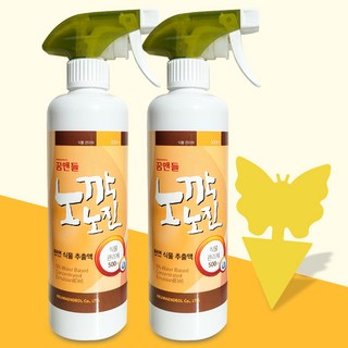 세경팜 노깍노진 식물 관리제 스프레이 + 끈끈이트랩, 2개, 500ml