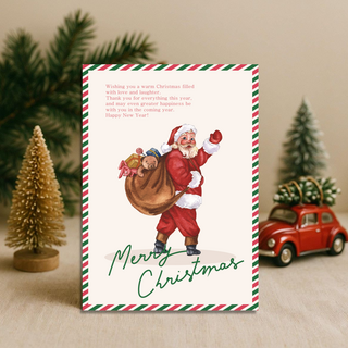 산타 크리스마스 카드 양면 엽서 30장 성탄절 메세지 카드 선물포장 소량 빈티지 감성 답례품, 1세트