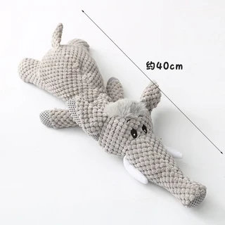 휴비나인 애기강아지장난감 강아지 인터랙티브 봉제 장난감 어금니 청소 귀여운 동물 모델링 사자 코끼리 인형 삐삐 거리는, 03 Prone posture