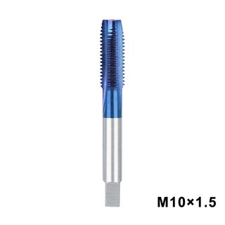 1pc M2-M6 나노 블루 코팅 나사 탭 고속 스틸 스트레이트 생크, [08] M10x1.5, [02] 2pcs, 1개