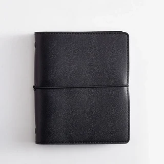 A7 플래너 미니 귀여운 노트북 휴대용 느슨한 잎 종이 레저 페이지 및 일기장, 07 Black