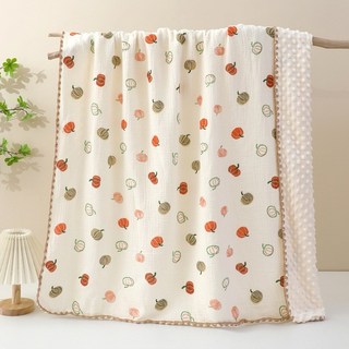 寶寶蓋毯 荳荳毯 嬰兒安撫被 四季被 E96001, 南瓜