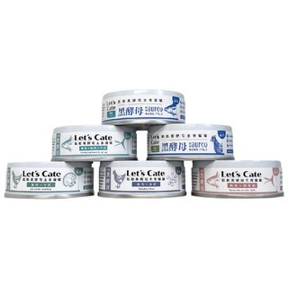 Let's Cate 일본 오레오 블랙효모 컴플리트 뉴트리션 고양이 주식캔, 1개, 80g, 6종 콤보 80g*6캔
