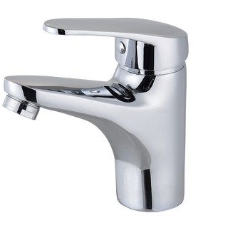 簡約鍍鉻單把手浴室龍頭，易安裝耐用防鏽，提升浴室美觀, 1個