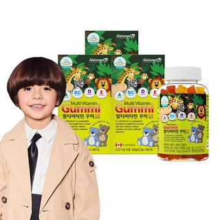 네추럴라이즈 멀티비타민 꾸미 어린이 젤리 영양제 사과딸기맛 60구미 3개, 60회분