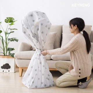 선풍기 커버 덮개 스탠드 보관 일반 부직포 먼지 방지 망 차단 정리 안전 북유럽 패턴, 땡땡이, 120x44x33cm_땡땡이