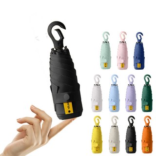 별의 바다 UV 99.9% 차단양 자외선차단 초경량 개폐 가능한 고리 모양 처손잡이 5단 접이식 미니 접이식 우산 여성용 양산 겸용