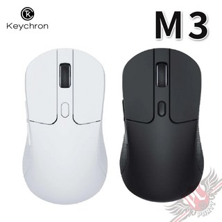 Keychron M3 無線三模電競滑鼠 2.4G/藍牙/有線 79克 26000 DPI, 黑色 MSKCM3A1BK, 詳見包裝, 詳見包裝