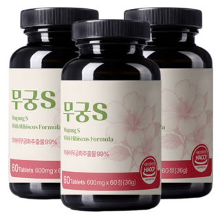 무궁화 추출물 99% 정타입 식약청인증 해썹, 3개, 36g
