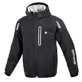 KOMINE 騎士連帽防風外套，機車防摔衣，反光條設計，安全騎士服, XL