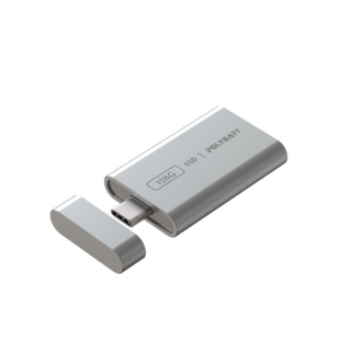 POLYBATT 外接式SSD 固態硬碟 高速450 MB/s讀寫 128G 銀色, 銀色,單入, 128GB