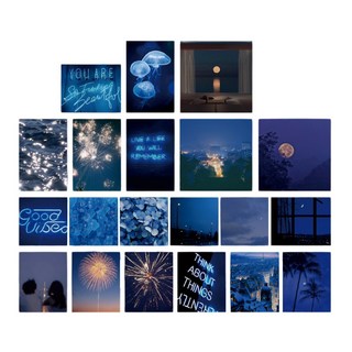 檸檬青 超美INS風景路過人間系列貼紙7款40枚入手帳裝飾素材貼紙包, 星降之夜