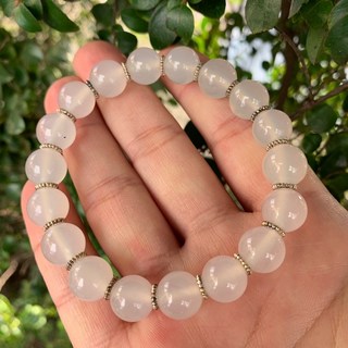 畫意坊 手環 白玉髓手串 手鍊 10mm 鎮定神經 百搭 平安健康 護身, 1個