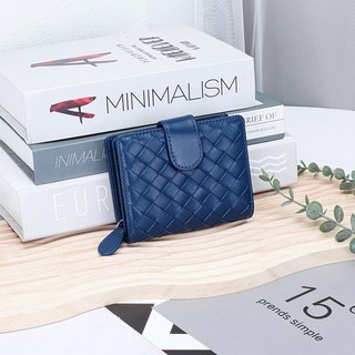 真皮編織小錢包2025新款男女通用多卡位一體短款搭扣零錢包大容量手拿包零錢包錢夾短夾長夾男生錢包女生錢包學生錢包