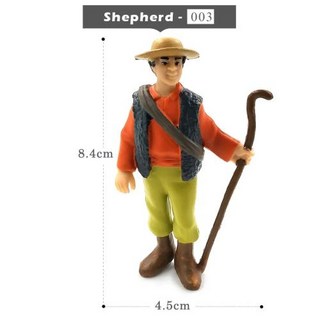 농장 직원 노동자 농부 시뮬레이션 사람들 모델 분재 피규어 홈 장식 미니어처 요정 정원 액세서리 현대, Shepherd