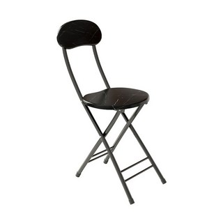 辦公室收納椅 餐椅麻將椅 北歐休閒靠背椅, 1個, 木紋折疊椅【黑大理石】一單最多10張