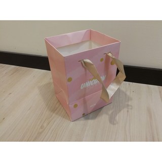 RELEA 物生物 杯子專用紙袋 禮品袋 小禮物袋 紙提袋, 1個, 獨角獸 13.5x12x18.5cm