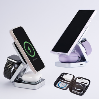 폴리폴 갤럭시 3in1 맥세이프 무선충전기 워치8 z플립7 폴드7, 1개, 갤럭시 워치 호환