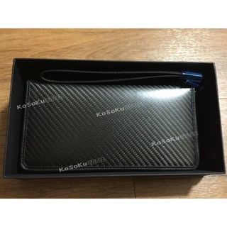 真皮卡夢CARBON小牛皮手拿包，男用大容量手機皮夾，證件卡片收納