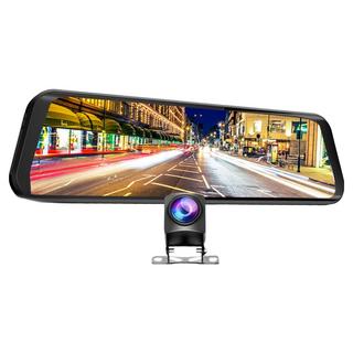 領先者 ES-29 AIR GPS測速提醒 1080P 全螢幕觸控後視鏡行車記錄器 區間測速, 測速版(無卡)