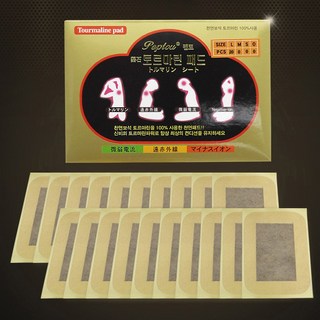 힐링젬 보석파스 천연파스 토르마린 원석 패치 패드(대) 20매, 1개