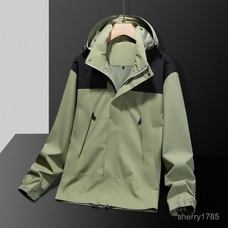 限時下殺 連帽外套 刷毛 休閒連帽外套 棉外套 休閒春秋季新款衝鋒衣三閤一情侶男士戶外登山旅遊防風防水夾剋外套女 YQ