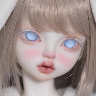 BJD 玻璃眼珠 藍色無瞳娃眼 (12mm 14mm 16mm 18mm), 1個, 14mm-5.5-6