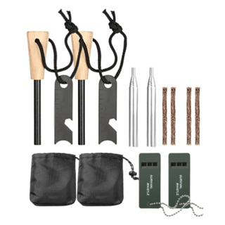 포프트리 다용도 생존용품 파이어스틱 휘슬 5종 2세트, 1개